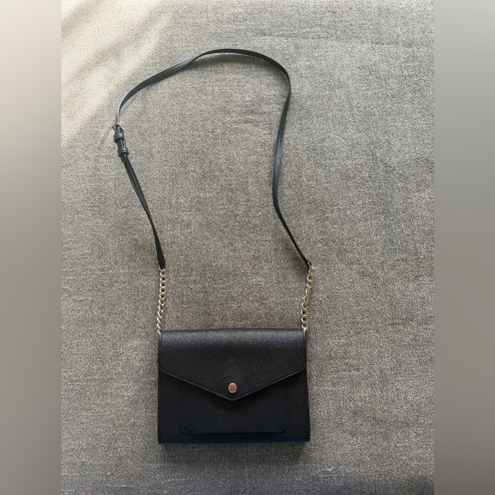 kate spade Black Envelope Crossbody with Chain Strap